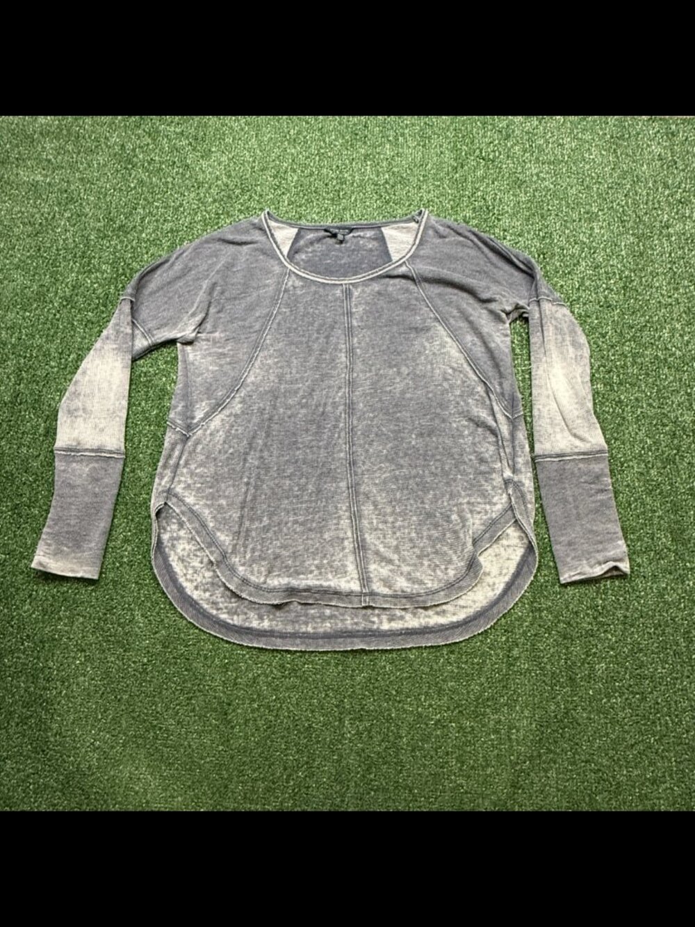 Vintage Lucky Brand Henley Shirt Womens Size M Blue Long Sleeve